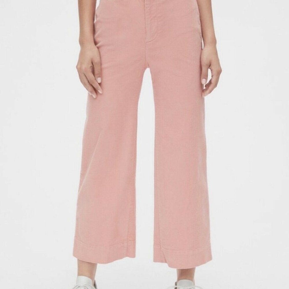 GAP High Rise Wide Leg Crop Cords Corduroy Pants 6